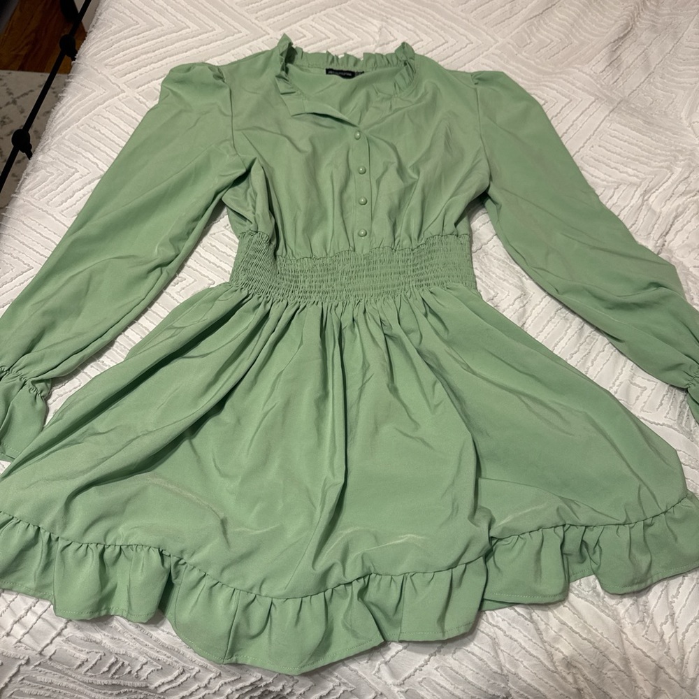 Green long sleeve Dress